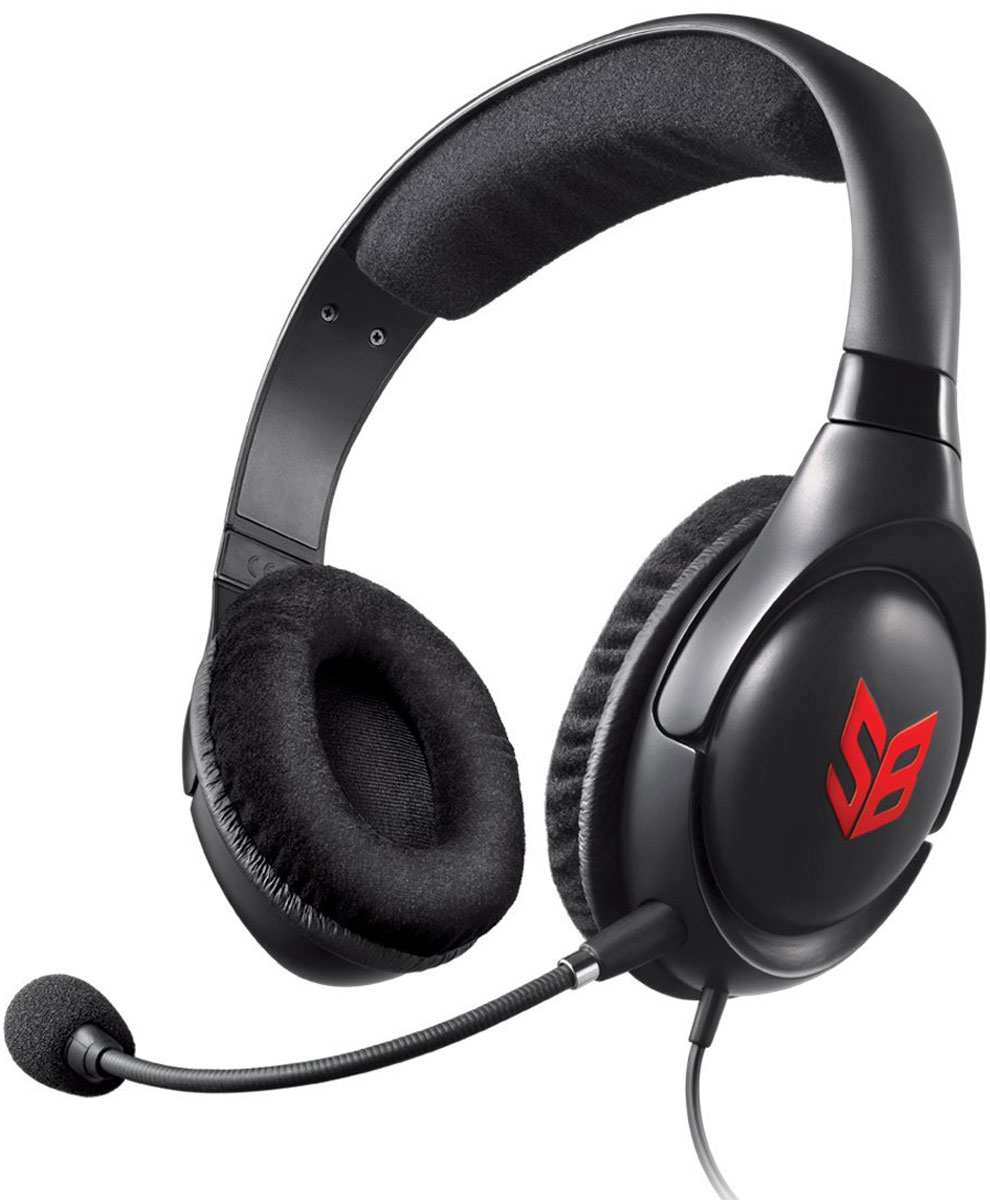 Creative Blaze, Black Red наушники70GH032000000 Creative Blaze, Black Red наушники70GH032000000Игровая гарнитура Creative Blaze поможет вам сосредоточиться на игре. Это мощное и легкое игровое оборудование является достойным преемником одной из самых популярных игровых гарнитур Creative.Крупные 40-мм динамики FullSpectrum невероятно точно воспроизводят команды, звуки взрывов и снайперских выстрелов, позволяя вам полностью погрузиться в игру. Более того, обтянутые бархатом ушные накладки и легкое, мягкое оголовье удобно облегают голову, так что вы сможете играть в течение долгих часов, ни на что не отвлекаясь. А съемный микрофон с функцией шумоподавления позволит вам четко отдавать команды и использовать Creative Blaze как высококачественные наушники.Четкие, конкретные приказы необходимы для победы. Съемный микрофон наушников Creative Blaze на гибкой штанге оснащен функцией шумоподавления, которая отфильтровывает нежелательную речь и фоновые шумы, помогая вам выиграть.Встроенный пульт с регулятором громкости и управлением микрофона. Управляйте уровнем громкости в игре или выключайте микрофон. У вас под рукой всегда будут самые нужные средства управления.