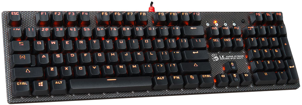 A4Tech Bloody B800, Grey Black игровая клавиатура4711421926577 A4Tech Bloody B800, Grey Black игровая клавиатура4711421926577Клавиатура A4Tech Bloody B800 обладает уникальным дизайном и высоким качеством производства. Тщательный контроль исполнения деталей, удобство и эргономичность по праву поднимают клавиатуру на топовые позиции среди аналогичных устройств. Клавиатура A4Tech Bloody B800 предназначена для полного погружения в игровой процесс. Инновационная технология Light Strike использует оптические переключатели, обеспечивающие непревзойденное время отклика 0.2 мс! Оптический переключатель обладает высокой долговечностью, ультрапрочностью и износостойкостью, что делает его привлекательным для геймеров. Ход срабатывания - с расстояния 3 мм, что на 25% быстрее, чем у металлических переключателей (у обычных металлических переключателей ход срабатывания начинается с расстояния 4 мм). Реагирует на световых скоростях без задержек. Технология Long-lasting создает звук при печати, который не исчезнет через несколько месяцев активного использования. ...