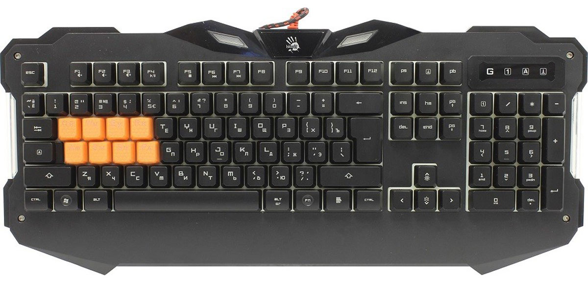 A4Tech Bloody B328, Black игровая клавиатура326277 A4Tech Bloody B328, Black игровая клавиатура326277Bloody B328 - самая быстрая игровая клавиатура в мире с механическими переключателями на игровых клавишах. Благодаря инновационной Light Strike технологии скорость отклика клавиатуры составляет всего 0,2 мс. Клавиатура отличается безупречной управляемостью и абсолютной точностью. Идеальное оружие для борьбы с противником! Новые переключатели срабатывают на 30% быстрее, чем обычные механические переключатели. Полный ход клавиш равен 2,2 мм, ход до срабатывания — 1,5 мм. Ключевой особенностью продукта является двойная защита от воды. Благодаря водоотталкивающему покрытию и отверстиям для стока воды случайно пролитая жидкость на клавиатуру не выведет её из строя. Мягка настраиваемая подсветка обеспечивает идеальную видимость в темноте. Плотная подставка для кистей позволяет комфортабельно расположить руки на клавиатуре. Активация мультимедийных функций происходит путём одновременного нажатия клавиши Fn и любого элемента ряда F1–F7. ...