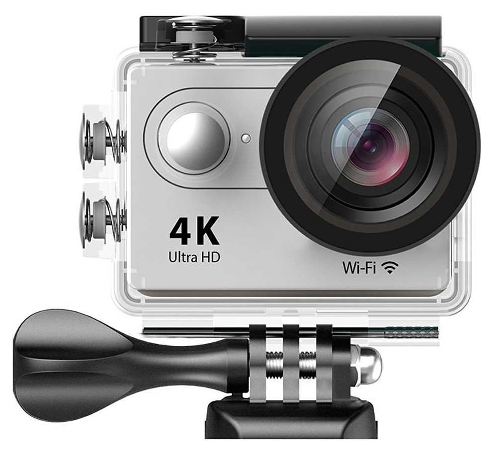 Eken H9 Ultra HD, Silver экшн-камераH9_silver Eken H9 Ultra HD, Silver экшн-камераH9_silverЭкшн-камера Eken H9 Ultra HD позволяет записывать видео с разрешением 4К и очень плавным изображением до 30 кадров в секунду. Камера оснащена 2 TFT LCD экраном. Эта модель сделана для любителей спорта на улице, подводного плавания, скейтбординга, скай-дайвинга, скалолазания, бега или охоты. Снимайте с руки, на велосипеде, в машине и где угодно. По сравнению с предыдущими версиями, в Eken H9 Ultra HD вы найдете уменьшенные размеры корпуса, увеличенный до 2-х дюймов экран, невероятную оптику и фантастическое разрешение изображения при съемке 30 кадров в секунду! Управляйте вашей H9 на своем смартфоне или планшете. Приложение Ez iCam App позволяет работать с браузером и наблюдать все то, что видит ваша камера.