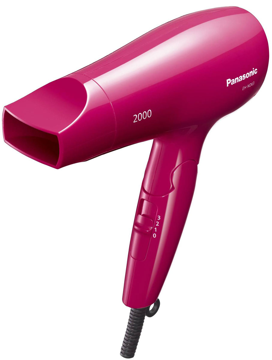 Panasonic EH-ND63-P865 фенEH-ND63-P865 Panasonic EH-ND63-P865 фенEH-ND63-P865Если вам нужно быстро высушить волосы, фен Panasonic EH-ND63-P865 отлично справится с этой работой. Мощный поток горячего воздуха распределяет тепло по всей длине волос, от корней до самых кончиков. Это позволит сэкономить драгоценное утреннее время. Сочетание большой мощности в 2000 Вт с новой конструкцией устройства направления воздушного потока повышает производительность при сушке. Эргономичная форма и хорошая балансировка по весу обеспечивают надежное удержание Panasonic EH-ND63- P865 в руке. Поскольку этот фен легко держать в руке, им можно пользоваться, не уставая, длительное время. Благодаря компактной складной конструкции фен занимает мало места, что удобно при редком использовании, а также в поездках.