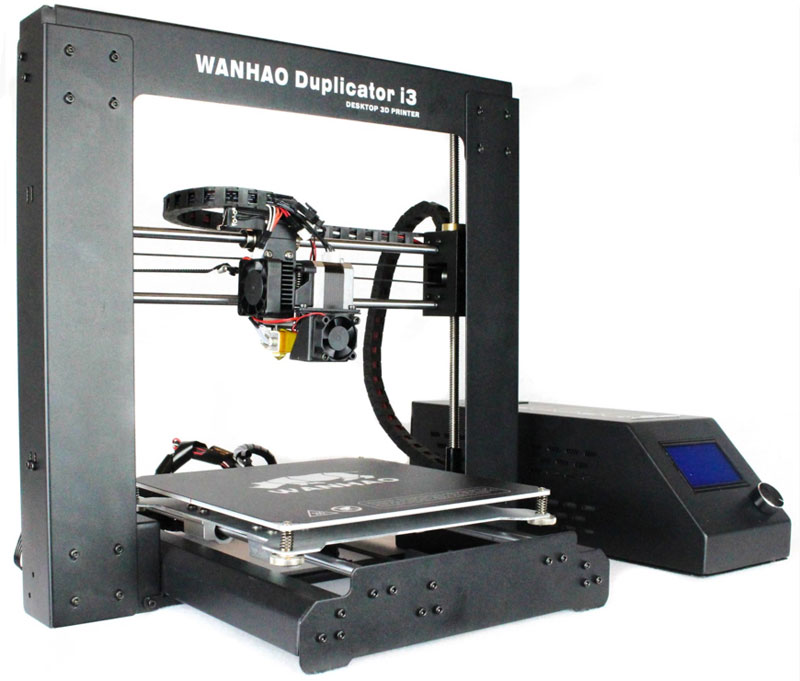 Wanhao Duplicator i3 v 2.1, Black 3D принтерУТ000007013 Wanhao Duplicator i3 v 2.1, Black 3D принтерУТ000007013Компания Wanhao представляет обновленную версию 3D принтера №1 в мире Wanhao Duplicator i3 v 2.1. За 2 года производства серии Di3 было собрано множество отзывов и пожеланий от конечных пользователей, которые помогли производителю сделать обновленную версию более свободной для маневров на 3D просторах.Основные отличия от предыдущей версии:Смена направляющих на подшипники LM8UU 45мм для лучшего бокового слежения Концевик (стоп энд) Z-оси стал теперь регулируемый по высоте, что позволяет свободно выбирать на какой платформе вы можете печатать, со стеклом или без него. Программное обеспечение (ПО). Компания приняла концепцию использования ПО с открытым исходным кодом в целях оптимизации процесса как профессионального использования, так и для начинающих пользователей. Использовать предварительно загруженный CURAWanhao Edition или выбрать из десятков свободных или коммерческихРазмер вентилятора обдува. У 2.1 он больше и сам кожух шире.Технология печати: FDM\FFFТип пластика: PLA (ПЛА), ABS (АБС)Размер области построения: 200 х 200 х 180 ммКоличество экструдеров (печатающих головок): 1Точность позиционирования по оси XY: 0.012 ммТочность позиционирования по оси Z: 0,0025 ммДиаметр нити (принтер): 1.75 ммВид намотки: катушкаДиаметр сопла: 0.4 мм (опционально 0.3/0.2)Рабочая температура экструдера: 180-240°CСкорость печати: 10-100 мм/сИнтерфейс подключения: USB, SDПрограммное обеспечение: Repetier/CURA /Simplify 3DОперационные системы: Linux, Vista, Mac OSX, Windows 7, Windows XPПоддерживаемые форматы файлов: STL, OBJ, Gcode