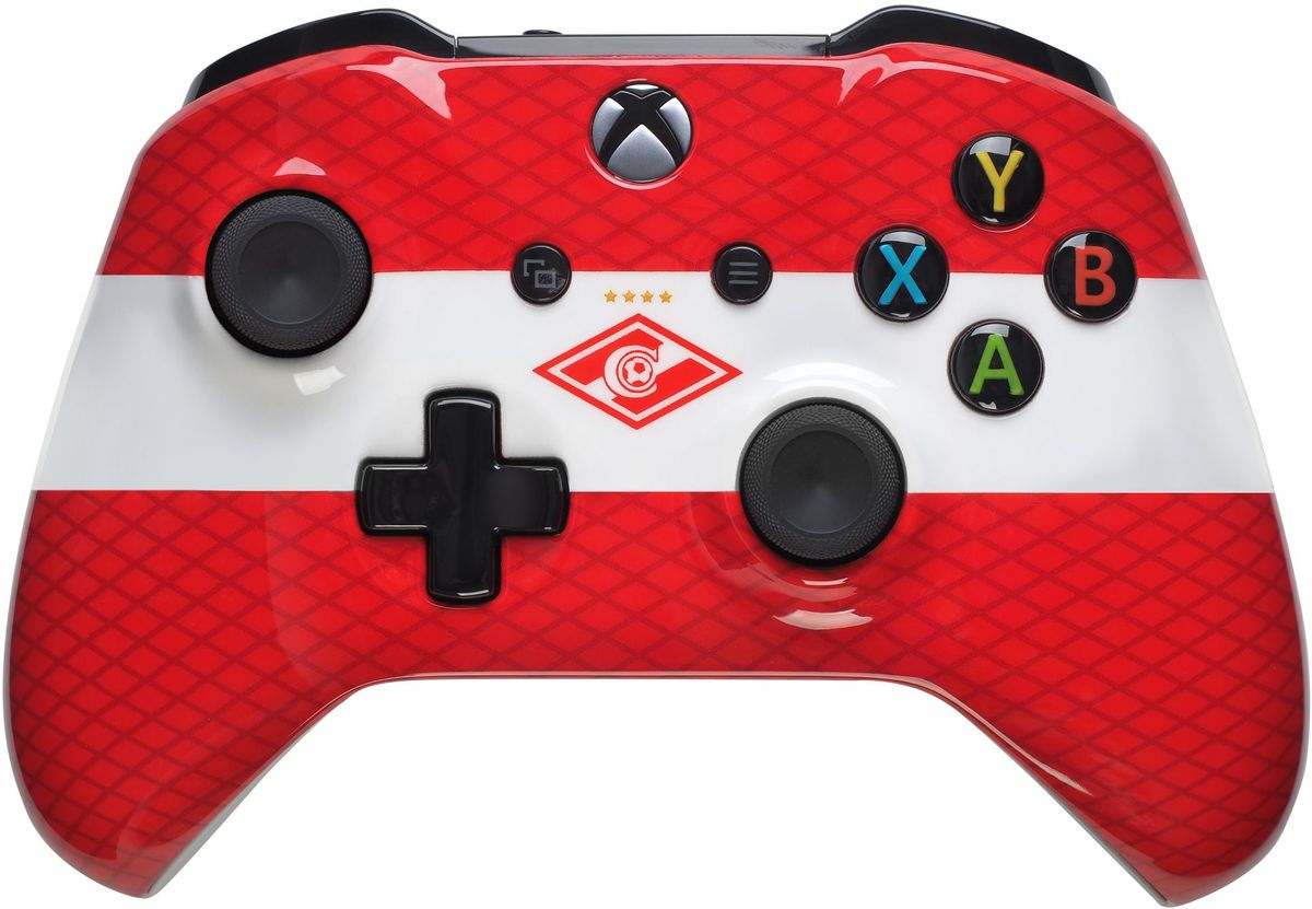 Xbox One Спартак беспроводной геймпад6CL-00002 Xbox One Спартак беспроводной геймпад6CL-00002Ощутите невероятное удобство управления с беспроводным геймпадом Xbox One. Импульсные триггеры обеспечивают вибрационную обратную связь, так что вы почувствуете малейшую тряску и столкновения с высочайшей точностью. Отзывчивые мини-джойстики и усовершенствованная крестовина повышают точность. А к 3,5 - мм стереогнезду можно напрямую подключить любую совместимую гарнитуру. Почувствуйте игру благодаря импульсным триггерам. Вибрационные электродвигатели в триггерах обеспечивают прецизионную обратную связь, передавая отдачу оружия, столкновения и тряску для достижения невиданного реализма в играх! Теперь геймпад оснащен 3,5-мм стереогнездом, к которому можно напрямую подключить любимую игровую гарнитуру. Поддерживается беспроводное обновление прошивки, благодаря чему для обновления не требуется подключать геймпад с помощью кабеля USB. Точность Крестовина отлично реагирует как на касания, так и на нажатия навигационных кнопок ...