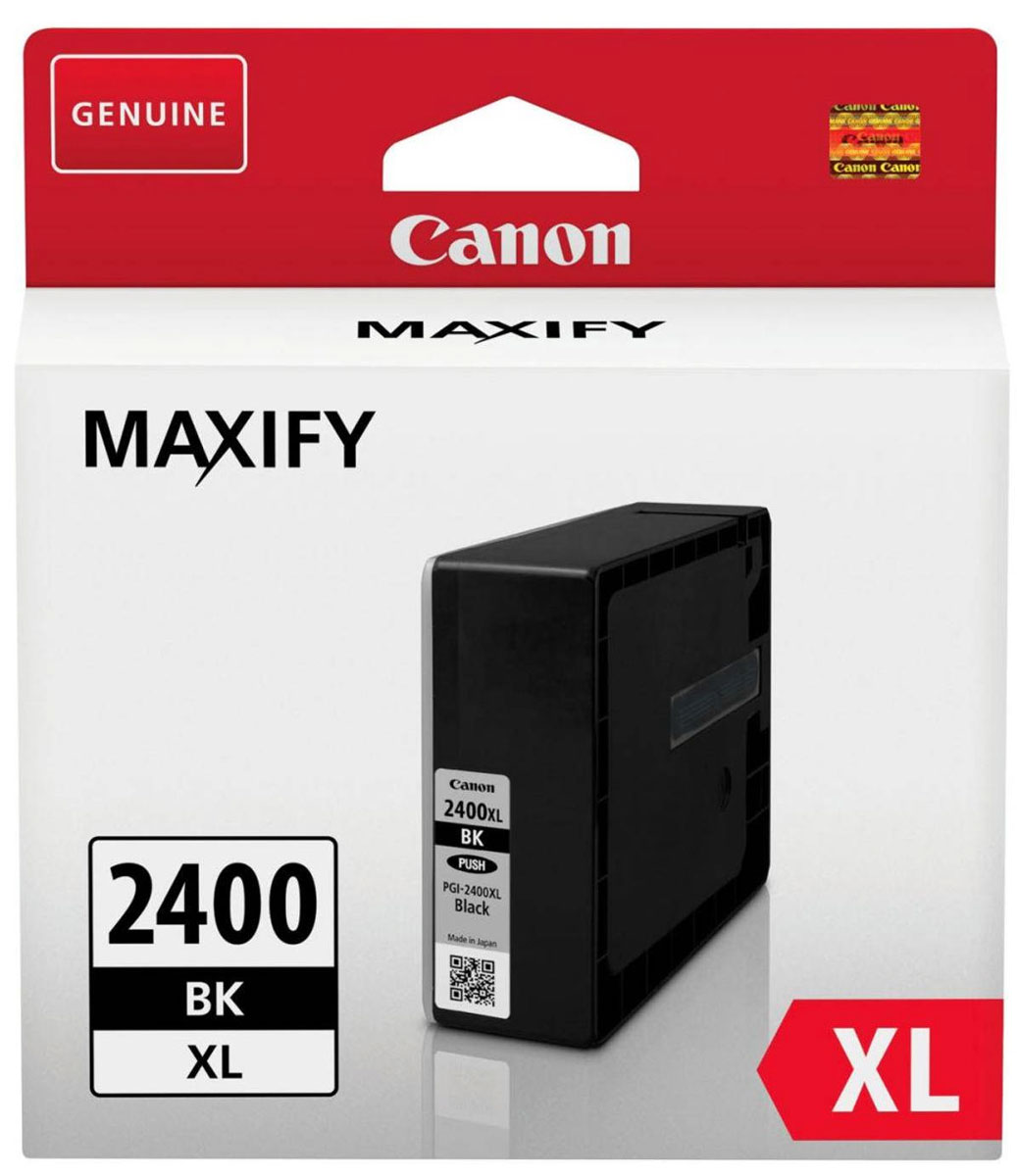Canon PGI-2400XL, Black картридж для Maxify iB4040/МВ5040/МВ53409257B001 Canon PGI-2400XL, Black картридж для Maxify iB4040/МВ5040/МВ53409257B001Оригинальный картридж Canon PGI-2400XL с оригинальными чернилами гарантирует профессиональный вид печатаемых документов и высокую производительность. Надежная печать без проблем. Точная цветопередача и быстрое высыхание. Для получения красивых и долговечных отпечатков сделайте выбор в пользу чернил Canon.
