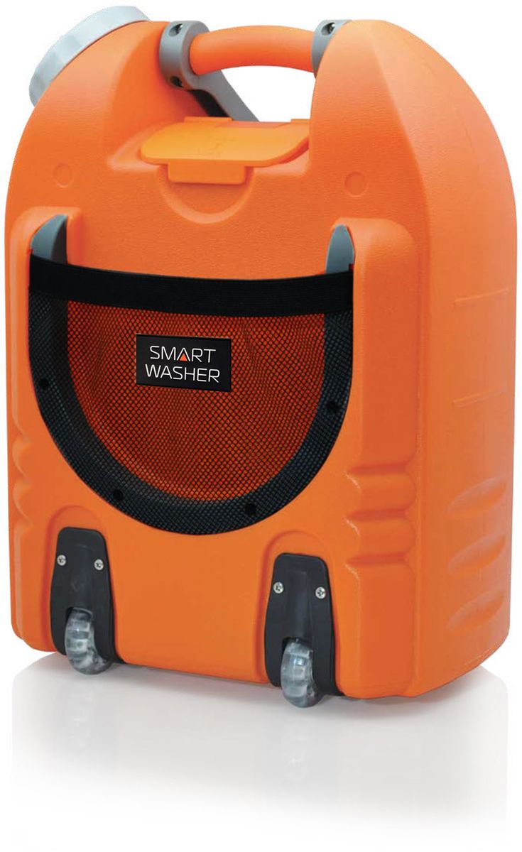 Портативная мини-мойка Berkut Smart Washer. SW-20ТSW-20T Портативная мини-мойка Berkut Smart Washer. SW-20ТSW-20TSmart Washer - это и автономная мини-мойка со съёмной ёмкостью 20 литров, и яркий светодиодный фонарь, и источник питания с возможностью питания и подзарядки мобильных устройств и автомобильных аксессуаров. Подходит для мойки велосипедов, мотосредств, автомобилей, фургонов, мебели для пикника, обуви и одежды, домашних животных, работ в саду и многое другое... Создает высокое давление воды при её малом потреблении. Мини-мойка Smart Washer - автономная, портативная, безопасная, с большим сроком службы. Экономична в потреблении энергии. Для удобства пользования мойка снабжена плечным ремнем и имеет съемную емкость для воды.
