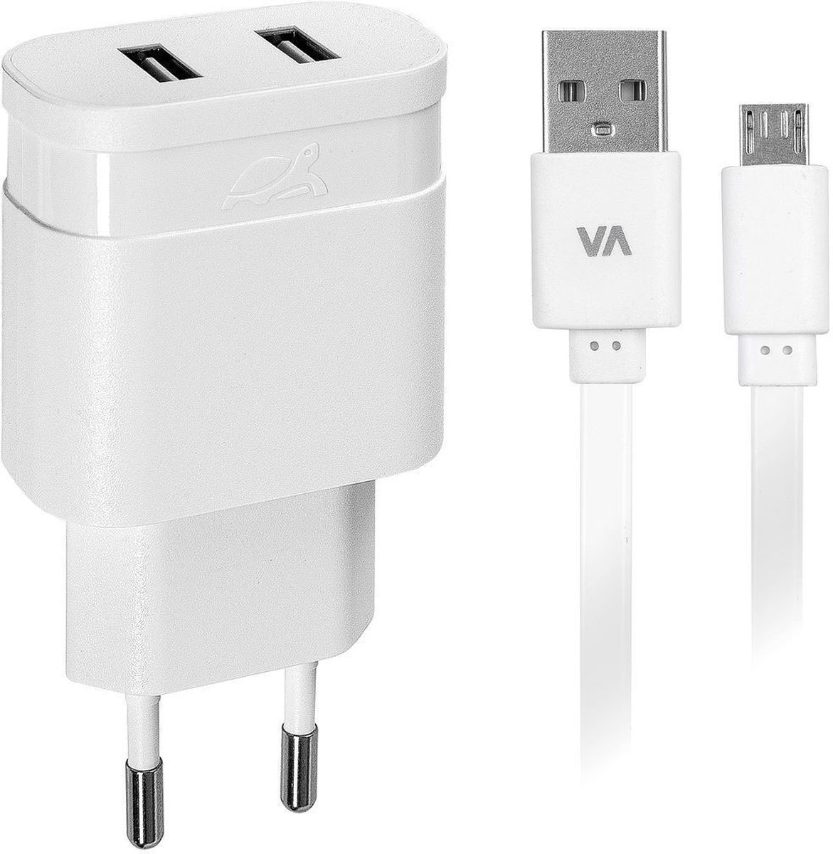 Rivapower VA4122 WD1, White сетевое зарядное устройствоVA4122 WD1 Rivapower VA4122 WD1, White сетевое зарядное устройствоVA4122 WD1Универсальное сетевое зарядное устройство Rivapower VA4122 WD1 совместимо со всеми устройствами, использующими USB порт для зарядки своих аккумуляторов. Позволяет заряжать 2 устройства одновременно, занимая всего одну розетку. Высококачественные компоненты, встроенные фильтры, защита от скачков напряжения, защита от перегрузки, перегрева и короткого замыкания делают процесс зарядки быстрым, эффективным и безопасным. Корпус сделан из негорючего пластика, устойчивого к механическим повреждениям. Компактные размеры зарядного устройства позволяют свободно пользоваться соседними розетками и делают его очень удобным в поездках. В комплект входит дата-кабель microUSB длиной 1 метр.