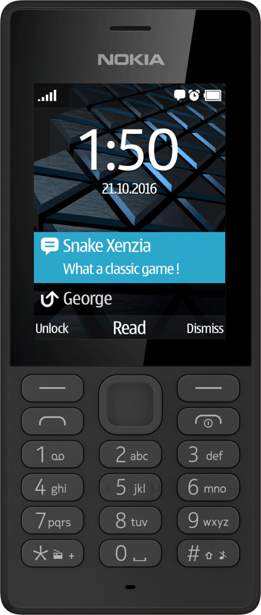 Nokia 150 DS, BlackA00027944 Nokia 150 DS, BlackA00027944Мобильный телефон Nokia 150 DS – надежная модель, созданная на основе проверенных временем технических решений. Его корпус изготовлен из высокопрочного поликарбоната, за счет чего он не только защищает электронные компоненты от повреждений, но и сам сохраняет превосходный внешний вид при длительном использовании.Устройство укомплектовано передатчиком Bluetooth для подключения гарнитуры и быстрого обмена файлами, FM-радиоприемником, аудиоплеером и камерой с яркой светодиодной вспышкой, которая может использоваться в качестве фонарика.Телефон снабжен батареей повышенной емкости, рассчитанной на 22 часа непрерывного разговора, 40 часов прослушивания музыки или 31 день работы в режиме ожидания.Nokia 150 DSможно использовать в качестве личного и рабочего одновременно. Кроме того, он позволяет сокращать затраты за счет подбора оптимальных тарифных планов мобильных операторов.Телефон сертифицирован EAC и имеет русифицированную клавиатуру, меню и Руководство пользователя.