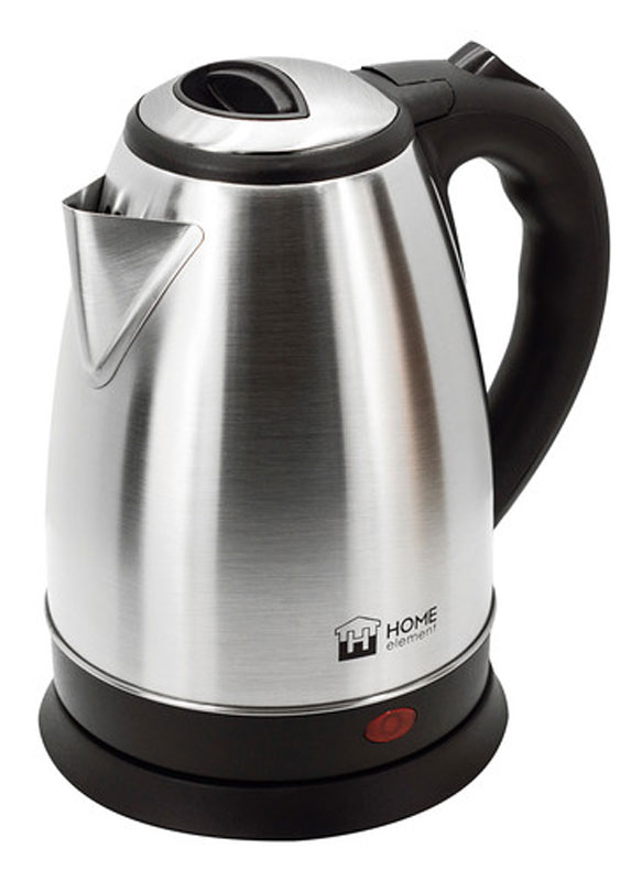 Home Element HE-KT170, Black Silver электрический чайникHE-KT170 Home Element HE-KT170, Black Silver электрический чайникHE-KT170Home Element HE-KT170 - отличный чайник на 2 литра для большой семьи, мощностью 1800 Вт. Вскипятит воду быстро. Автоматика отключит чайник, если в нем нет воды или она вскипела. Для удобства пользования чайник снабжен индикатором работы, и кнопкой открытия крышки. Закрытый нагревательный элемент избавит от коррозии и накипи.