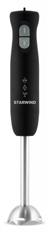 Starwind SBP5435B, Black блендер погружнойSBP5435B Starwind SBP5435B, Black блендер погружнойSBP5435BБыстро и качественно смешать или измельчить разные продукты вам поможет блендер Starwind SBP5435B. Он удобно ложится в руке и позволяет с легкостью регулировать скоростной режим его работы. Реализуйте самые смелые кулинарные фантазии. Приготовить фирменный суп-пюре, измельчить лук с зеленью для салатов или сделать коктейль - со всем этим без труда справится предлагаемый кухонный помощник.