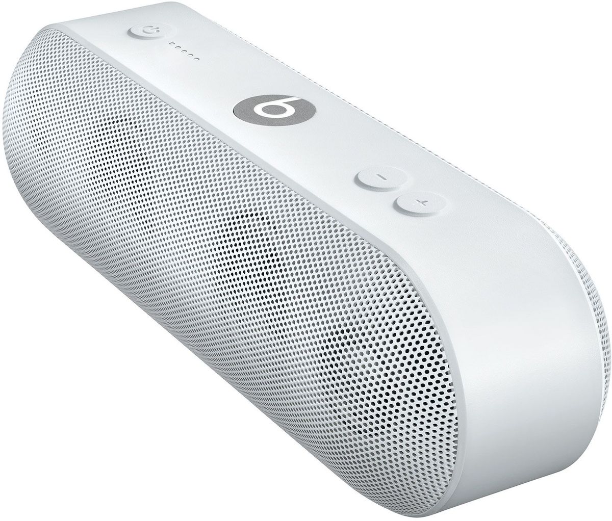 Beats Pill+, White портативная акустическая системаML4P2ZE/A Beats Pill+, White портативная акустическая системаML4P2ZE/AАкустическая система Beats Pill+ полностью портативна и наполняет комнату богатым и чистым звучанием - удивительно мощным и чётким. Стильный интерфейс Beats Pill+ интуитивно понятен и открывает совершенно новые возможности для совместного прослушивания музыки.Стереосистема с активным двухканальным кроссовером создаёт великолепное звуковое поле с широким динамическим диапазоном и чётким звучанием во всех музыкальных жанрах. В раздельных динамиках высоких и низких частот используется такая же акустическая схема, как в профессиональных студиях звукозаписи по всему миру.Благодаря продуманному дизайну Beats Pill+ звучит так же хорошо, как и выглядит. В его простом и интуитивно понятном интерфейсе нет ничего лишнего, и включить любимую музыку очень легко.Объедините Beats Pill+ в пару с iPhone, MacBook или любым другим устройством Bluetooth, чтобы слушать музыку, смотреть видео и играть в игры с великолепным качеством звука. Или объедините их в пару с Apple Watch для максимального удобства.Beats Pill+ работает 12 часов без подзарядки - слушайте музыку целый день. Нет времени ждать? Зарядите динамик через прилагаемый кабель Lightning и адаптер питания всего за три часа. Индикатор заряда позволяет отслеживать оставшееся время работы аккумулятора.Пусть музыка играет без остановки: заряжайте iPhone или внешнее музыкальное устройство от динамика Beats Pill+.Загрузите приложение Beats Pill+ из App Store, чтобы разблокировать функции, которые помогут вам с друзьями погрузиться в яркий мир музыки. Подключите второй динамик и слушайте музыку совершенно по-новому. Получайте программные обновления и обращайтесь за технической поддержкой в приложении.