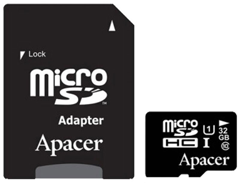 Apacer microSDHC Class 10 UHS-I 32GB карта памяти с адаптеромAP32GMCSH10U1-R Apacer microSDHC Class 10 UHS-I 32GB карта памяти с адаптеромAP32GMCSH10U1-RКарта памяти Apacer microSDHC Class 10 UHS-I - бескомпромиссный выбор для мобильных игроков. Непревзойденный стандарт скорости приносит невиданные ранее показатели скорости чтения и записи данных до 95 МБ/сек и 45 МБ/сек соответственно, что позволяет в полной мере оценить необычайную скорость и мощность как при записи серий фотографий или видео в высоком разрешении, так и при редактировании фрагментов видео или фотографий непосредственно на устройстве, а так же воспроизведении Full HD контента. Если вы постоянно работаете с мобильными приложениями, любите создавать и обрабатывать аудио и видео контент непосредственно на мобильном устройстве, или же вам просто хочется плавной и стабильной работы на планшетном ПК или смартфоне, то эта превосходные карты памяти просто созданы для вас.
