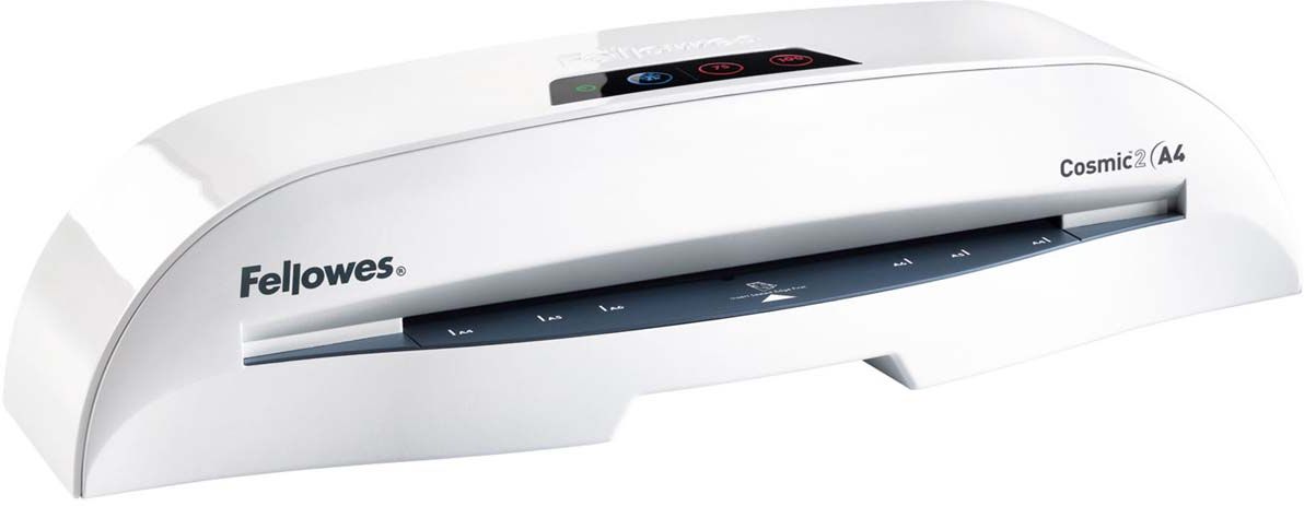 Fellowes Cosmic 2 A4 ламинаторFS-57250 Fellowes Cosmic 2 A4 ламинаторFS-57250Cosmic 2 A4 –надежный ламинатор для малого или домашнего офиса. Ламинатор имеет 2 горячих режима 75 и 100 мкм (75 и 125 мкм после модернизации в 2015г.) Ламинатор после модернизации позволяет ламинировать пленку 100 мкм с приемлемым качеством при использовании режима 125 мкм. Максимальный формат документа – А4. Рычаг освобождения поможет изъять неправильно поданный документ. Корпус ламинатора не перегревается и безопасен при прикосновении. Ламинатор Cosmic 2 A4 позволяет надежно заламинировать документы, презентационные и рекламные материалы, фотографии, грамоты, рисунки, открытки, визитки, инструкции и многое другое. Стартовый набор включает пленку для ламинирования 10 документов. Основные характеристики: Диапазон плёнок 75 – 100 мкм (75– 125 мкм после модернизации в 2015г) Скорость ламинирования - 30 см /мин Время нагрева - 5 мин Гарантия 2 года Технологии: Heat Guard Запатентованная технология безопасности, уменьшает температуру корпуса на 50% и гарантирует полную...