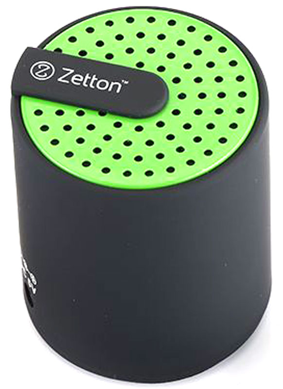 Zetton Cylinder, Black Green портативная Bluetooth-колонка (ZTLSBSCYLBG)ZTLSBSCYLBG Zetton Cylinder, Black Green портативная Bluetooth-колонка (ZTLSBSCYLBG)ZTLSBSCYLBGБеспроводная колонка Zetton Cylinder предназначена для воспроизведения музыки с любого аудиоустройства через Bluetooth-соединение или разъем AUX. Аккумулятор 300 мАч обеспечивает долгую работу.