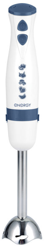 Energy EN-130 блендер54 152463 Energy EN-130 блендер54 152463Удобный погружной блендер Energy EN-130 несомненно станет незаменимым помощником для любой хозяйки. С помощью него вы сможете измельчить или перемешать различные ингредиенты при приготовлении молочных или фруктовых коктейлей, овощных пюре и других блюд. Блендер оснащен турборежимом, который позволяет контролировать степень измельчения продукта и добиться наилучшей консистенции. Корпус прибора выполнен из прочного пластика, а насадка имеет лезвие изготовленное из качественного металла.