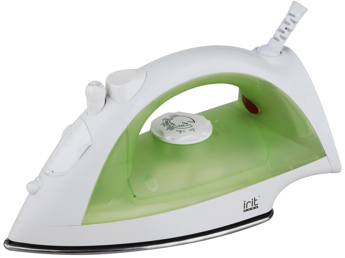 Irit IR-2221 утюг79 02367 Irit IR-2221 утюг79 02367Утюг Irit IR-2221 с тефлоновым покрытием подошвы превратит процесс глажки различных видов ткани в легкое и неутомительное занятие. Прибор обладает всеми необходимыми характеристиками для отличного результата: сухое глажение, отпаривание с регулировкой, функция разбрызгивания. Сетевой шнур крепится при помощи шарового механизма, что не позволяет ему запутаться во время эксплуатации.