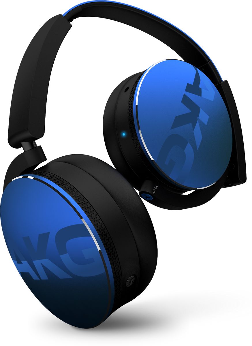 AKG Y50BT, Blue беспроводные наушникиY50BTBLU AKG Y50BT, Blue беспроводные наушникиY50BTBLUИщете большие накладные наушники, достаточно стильные и при этом позволяющие свободно творить? Тогда вам подойдут наушники AKG Y50BT.Поддержка Bluetooth для полной совместимости с современными устройствами и более 20 часов автономной работы от аккумулятора для тех, кто всегда готов к творчеству, дополняют 40-мм мембраны модели AKG Y50BT, которые создают сбалансированный мощный звук и качество звучания, в свое время подарившее предыдущей модели Y50 награду Продукт года от издания What Hi-Fi.Но этим не ограничиваются преимущества этих наушников - ведь их внешний вид не уступает акустическому совершенству. Три выразительных цвета и особая обработка поверхностей придают наушникам AKG Y50BT оригинальный матово-глянцевый вид, благодаря которому смотреть на них хочется ничуть не меньше, чем слушать их.Встроенный аккумулятор с возможностью зарядки от USB. Когда заряд аккумулятора на исходе, вы всегда можете подзарядить его через обычный USB-вход.Забудьте о проводах и подключитесь к любому устройству с поддержкой Bluetooth. Технологии aptX и AAC позволяют передавать звук по Bluetooth без искажений. Трехосевой механизм складывания обеспечивает максимальную компактность при хранении и транспортировке.