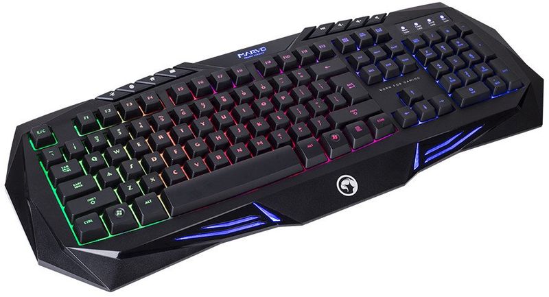 Marvo K614 игровая клавиатураK614 Marvo K614 игровая клавиатураK614Проводная Игровая Клавиатура. Радужная подсветка клавиш; 8 мультимедийных клавиш; Необходимое усилие: 50±7г; Ход клавиш: 3.6±0.3мм; Срок службы: 5 миллионов нажатий