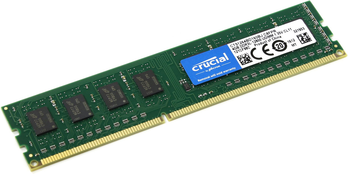 Crucial Single Rank DDR3 4GB 1600МГц модуль оперативной памятиCT51264BD160BJ Crucial Single Rank DDR3 4GB 1600МГц модуль оперативной памятиCT51264BD160BJПри производстве оперативной памяти Crucial CT51264BD160BJ использовались только передовые технологи, с использованием качественных и прочных материалов, которые после установки в системный блок позволят компьютеру работать быстро, плавно, без зависаний. Мощная начинка способна работать с частотой 1600 МГц, а пропускная способность достигает 12800 Мб/с. Объем памяти составляет – 4 гигабайта. Отличные характеристики, которые смогут удовлетворить потребности большинства пользователей.