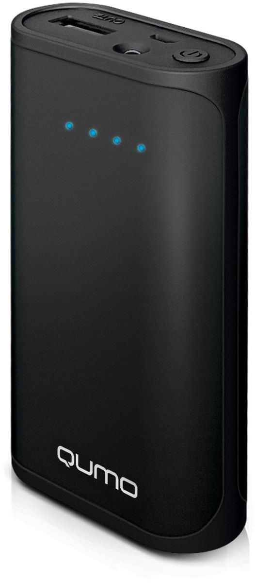 Qumo PowerAid 5200, Black внешний аккумулятор22064 Qumo PowerAid 5200, Black внешний аккумулятор22064Внешний аккумулятор Qumo PowerAid 5200 емкостью 5200 мА-ч выполнен в корпусе из ударопрочного, негорючего Soft Touch пластика. Встроенный фонарик является приятным дополнением к основной функции (подзарядка портативных устройств). Светодиодная индикация позволит быстро определить оставшийся заряд аккумулятора. Надежная плата защитит как внешний аккумулятор так и заряжаемое устройство от основных опасностей (короткое замыкание, избыточный ток, избыточное напряжение, недостаток напряжения, полная разрядка, избыточный заряд, перегрев)