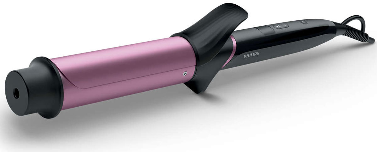 Philips BHB869/00 StyleCare щипцы для завивки волосBHB869/00 Philips BHB869/00 StyleCare щипцы для завивки волосBHB869/00Philips BHB869/00 StyleCare - щипцы для завивки, призванные защищать ломкие кончики во время укладки. Благодаря нашей ведущей технологии SplitStop вы можете создавать естественные локоны, не беспокоясь о здоровье волос. Больше никаких сомнений, покажите себя во всей красе!Мы разработали новое решение для борьбы с секущимися кончиками — технологию SplitStop. Уникальное сочетание оптимальной степени нагрева и минимального уровня трения обеспечивает здоровые волосы от корней до самых кончиков. Оптимальное и равномерное распределение тепла по корпусу прибора без внезапных скачков температуры во время укладки. Гладкий керамический корпус снижает давление на кончики волос. Идеальная прическа и более здоровые кончики, полные жизни.Кератин — важная составляющая волос, которая делает их сильными, здоровыми и красивыми. Керамический материал покрыт кератином для дополнительной защиты.Высокая температура укладки до 200 °C позволяет создать любую прическу и придать локонам великолепный вид.Корпус удлинен на 30 % для укладки длинных и густых волос.Наконечник стайлера изготовлен из особого термоизолирующего материала, поэтому он остается холодным; и вы легко сможете прикасаться к нему, что обеспечивает удобство укладки.Подставка обеспечивает безопасность при использовании щипцов для завивки.Стайлер быстро нагревается и готов к использованию всего через 60 секунд после включения.Все под контролем: функция блокировки кнопок исключает возможность случайного изменения температуры.Этот стайлер оснащен функцией автоматического отключения, разработанной в целях безопасности. Если оставить прибор включенным, он автоматически выключится через 60 минут.Цифровой дисплей с 8 настройками температуры позволяет контролировать и настраивать температуру для вашего типа волос, защищая их от повреждения.