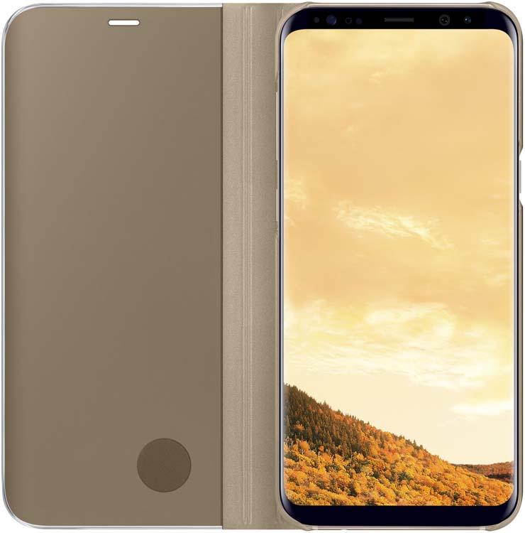 Samsung Clear View Standing чехол для Galaxy S8+, GoldEF-ZG955CFEGRU Samsung Clear View Standing чехол для Galaxy S8+, GoldEF-ZG955CFEGRUТонкий полупрозрачный чехол подчеркивает стиль и изящество смартфона. Аксессуар обеспечивает быстрый доступ к функциям — следите за информацией на экране, не открывая чехла. Сквозь прозрачную верхнюю крышку видны время, пропущенные вызовы, индикатор заряда. Флип-кейс отзывчиво реагирует на прикосновения — отвечайте на звонки одним легким движением. Чехол устойчив к появлению отпечатков пальцев — ваш смартфон всегда в аккуратном состоянии. Особое покрытие чехла защищает смартфон от повреждений, продлевая срок его службы.