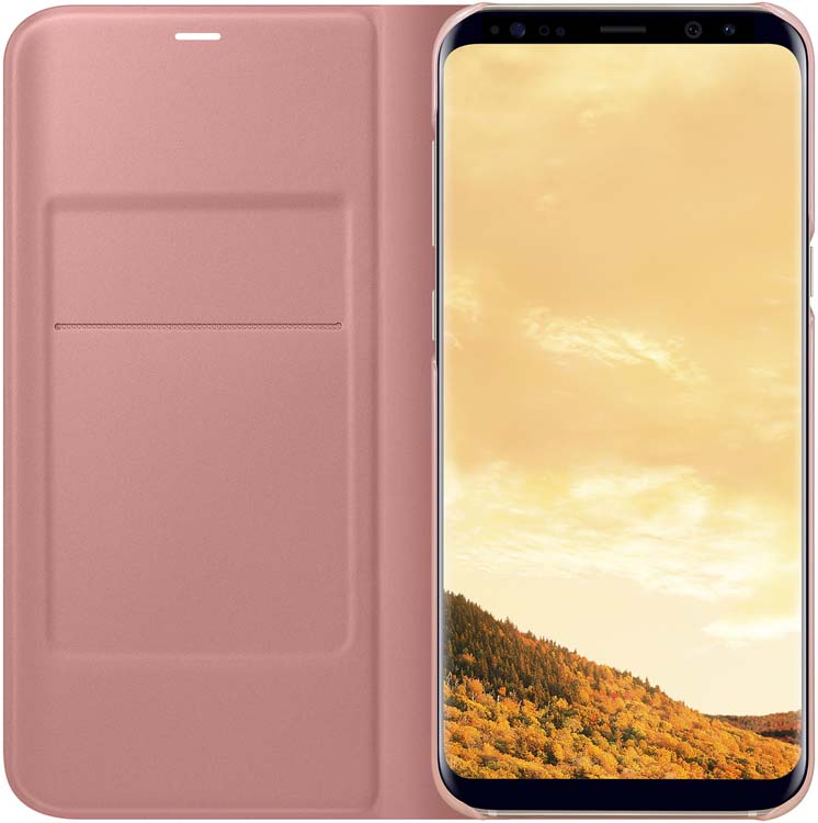 Samsung LED-View чехол для Galaxy S8+, PinkEF-NG955PPEGRU Samsung LED-View чехол для Galaxy S8+, PinkEF-NG955PPEGRUЧехлы LED View Cover предназначены для флагмана от Samsung ? Galaxy S8+. Верхняя крышка флип-кейса оснащена чувствительным сенсором, который реагирует на открытие/закрытие и нажатие кнопки питания. На передней панели чехла отображается текущая информация экрана – время, процент заряда, пропущенные вызовы и смс. Очередная фишка чехла – возможность отвечать на звонки, не открывая его, - просто проведите пальцем по панели, как по экрану. Чехол плотно прилегает к смартфону и предохраняет модель от падений и попадания пыли.