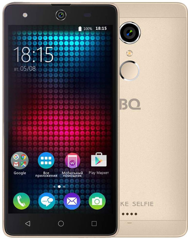 BQ 5050 Strike Selfie, Gold46611276 BQ 5050 Strike Selfie, Gold46611276Главная особенность BQ 5050 Strike Selfie - 13-мегапиксельная фронтальная камера со вспышкой и автофокусом, предназначенная для создания умопомрачительного качества селфи-фотографий, что, несомненно, порадует всех любителей селфи. Кроме этого смартфон работает на базе современной операционной системы Android 6.0. Благодаря работе этой версии ОС смартфон BQS-5050 Strike Selfie справляется с мультизадачными приложениями намного быстрее своих конкурентов. Устройство оснащено современным четырехъядерным процессором MediaTek MT6580. Он без труда справится с самыми сложными задачами, легко откроет тяжелые игры и ресурсоёмкие приложения. Общение в социальных сетях и мессенджерах, серфинг любимых развлекательных сайтов с BS 5050 Strike Selfie будет только в радость. Оперативная память составляет 1 ГБ, встроенная память для хранения любимых фильмов, формата HD, игр, книг и фотографий – 8 ГБ. Кроме этого память устройства можно расширить до 64 ГБ с...