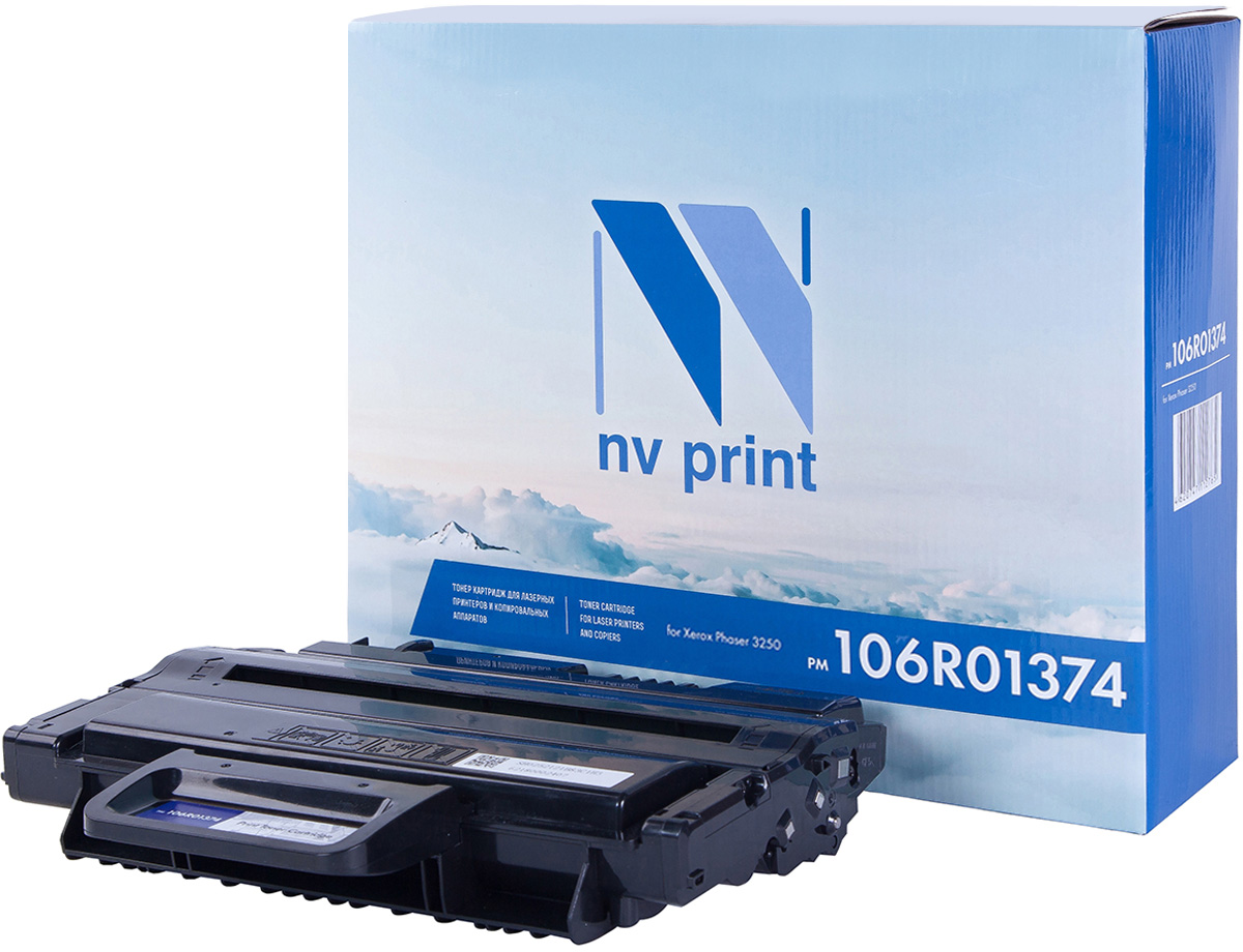 NV Print NV-106R01374, Black тонер-картридж для Xerox Phaser 3250NV-106R01374 NV Print NV-106R01374, Black тонер-картридж для Xerox Phaser 3250NV-106R01374Совместимый лазерный картридж NV Print NV-106R01374 для печатающих устройств Xerox - это альтернатива приобретению оригинальных расходных материалов. При этом качество печати остается высоким. Картридж обеспечивает повышенную чёткость чёрного текста и плавность переходов оттенков серого цвета и полутонов, позволяет отображать мельчайшие детали изображения. Лазерные принтеры, копировальные аппараты и МФУ являются более выгодными в печати, чем струйные устройства, так как лазерных картриджей хватает на значительно большее количество отпечатков, чем обычных. Для печати в данном случае используются не чернила, а тонер.