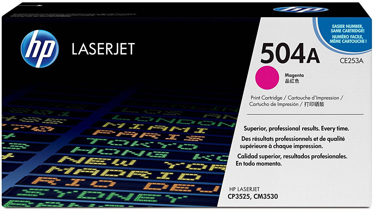 HP CE253A, Magenta тонер-картридж для Color LaserJet CP3525/CM3530CE253A HP CE253A, Magenta тонер-картридж для Color LaserJet CP3525/CM3530CE253AУсовершенствованные голубые картриджи с тонером HP LaserJet с технологией HP ColorSphere обеспечивают получение быстрых и профессиональных результатов за короткое время. Надежная и последовательная печать - от обычных документов до рекламных материалов - и функции управления расходными материалами, которые экономят время. Усовершенствованный тонер HP ColorSphere удовлетворит широкий спектр требований и обеспечивает еще более высокий уровень глянца для ярких, насыщенных цветов. Великолепные результаты для любого типа печати - от ежедневной деловой документации до профессиональной рекламной продукции. Печать с оригинальными расходными материалами HP - это удобство, простота и экономичность. Возможность печати различных видов документов - от профессиональных многоцветных рекламных материалов до экономичных черно-белых страниц. Тонер HP ColorSphere и интеллектуальный картридж обеспечивают неизменно быстрые и высококачественные...