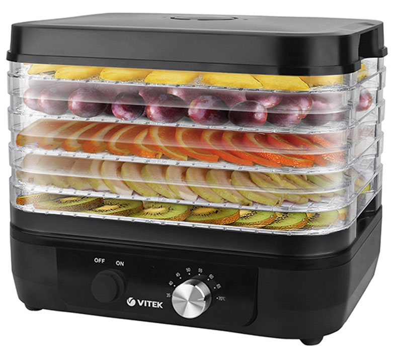 Vitek VT-5051(BK) сушилка для овощей и фруктовVT-5051(BK) Vitek VT-5051(BK) сушилка для овощей и фруктовVT-5051(BK)Сушилка для овощей и фруктов Vitek VT-5051(BK) Мощность 250 Вт 5 поддонов с регулировкой высоты.