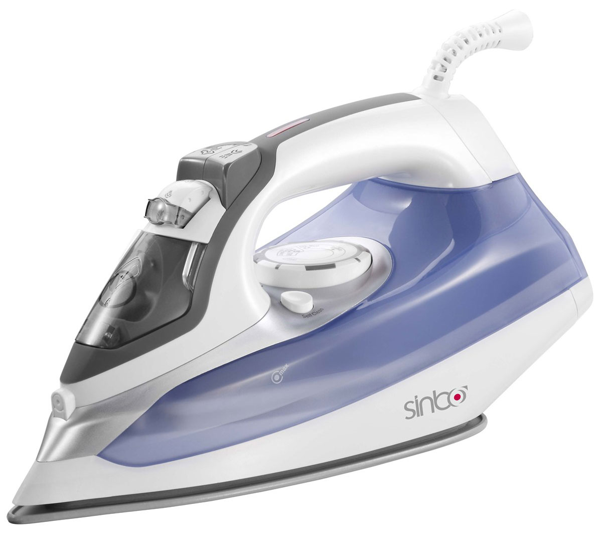 Sinbo SSI 2874, White Blue утюгSSI 2874_белый, синий Sinbo SSI 2874, White Blue утюгSSI 2874_белый, синийУтюг Sinbo SSI 2874 с керамическим покрытием подошвы, регулятором температуры и подачи пара превратит процесс глажки различных видов ткани в легкое и неутомительное занятие. Прибор обладает всеми необходимыми характеристиками для отличного результата: сухое глажение, отпаривание с регулировкой, функция разбрызгивания, возможность вертикального отпаривания. Модель оснащена функциями парового удара и самоочистки, а также системой анти-капля. Сетевой шнур крепится при помощи шарового механизма, что не позволяет ему запутаться во время эксплуатации.