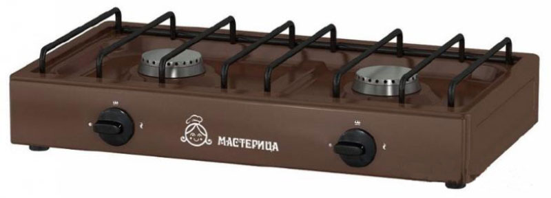 Мастерица 1217К, Brown плита газоваяМастерица -1217К Мастерица 1217К, Brown плита газоваяМастерица -1217КНадежная газовая плитка Мастерица 1217К с двумя конфорками. Идеальна для дома и дачи, в любое время года. Подходит для газа из баллонов и природного газа. Компактный корпус, покрытый эмалью, позволяет легко мыть и ухаживать за прибором. Данная модель обладает большой мощностью горелок, что позволяет за несколько минут разогреть обед или вскипятить чайник с водой. Давление природного газа: 2000 Па Давление сжиженного газа: 3000 Па