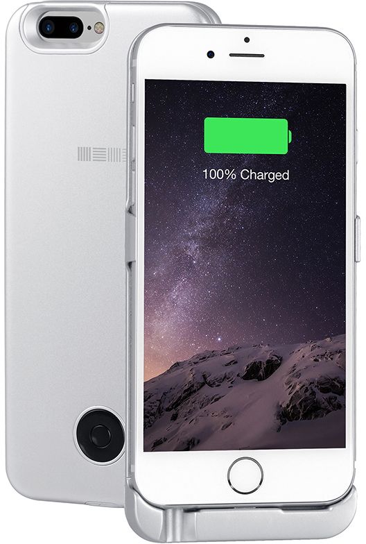 Interstep чехол-аккумулятор для iPhone 7P/6Plus, Silver (5000 мАч)51434 Interstep чехол-аккумулятор для iPhone 7P/6Plus, Silver (5000 мАч)51434Тонкий корпус из легкого сплава аллюминия всего 8ммвстроенный аккумулятор 5000 мач polymer, это +125% заряда смартфонавход питания клипа 8 pin (идентичен входу питания смартфона)поддержка сквозного заряда - заряжает iphone, когда заряжается сам чехол-аккумулятор (поставив на ночь на зарядку - с утра оба устройства будут заряжены)Тип аккумулятора: POLYMER до x1000 цикловВес: 145 гр вход питания служит только для заряда, передача данных и аудио - не поддерживаетсяВремя заряда чехла: около 5 часовВремя заряда чехол+смартфон: около 8 часовСовместимость: iPhone 6 Plus, iPhone 7PLUSКомплектность: чехол-аккумулятор (кабель 8пин в комплект не входит).